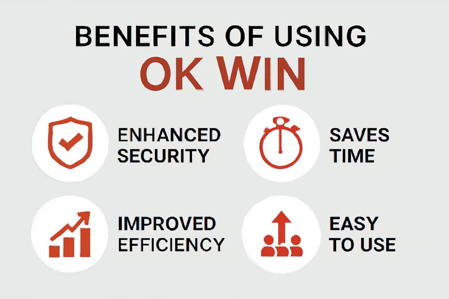 An informative visualization showcasing the benefits of using OK Win.