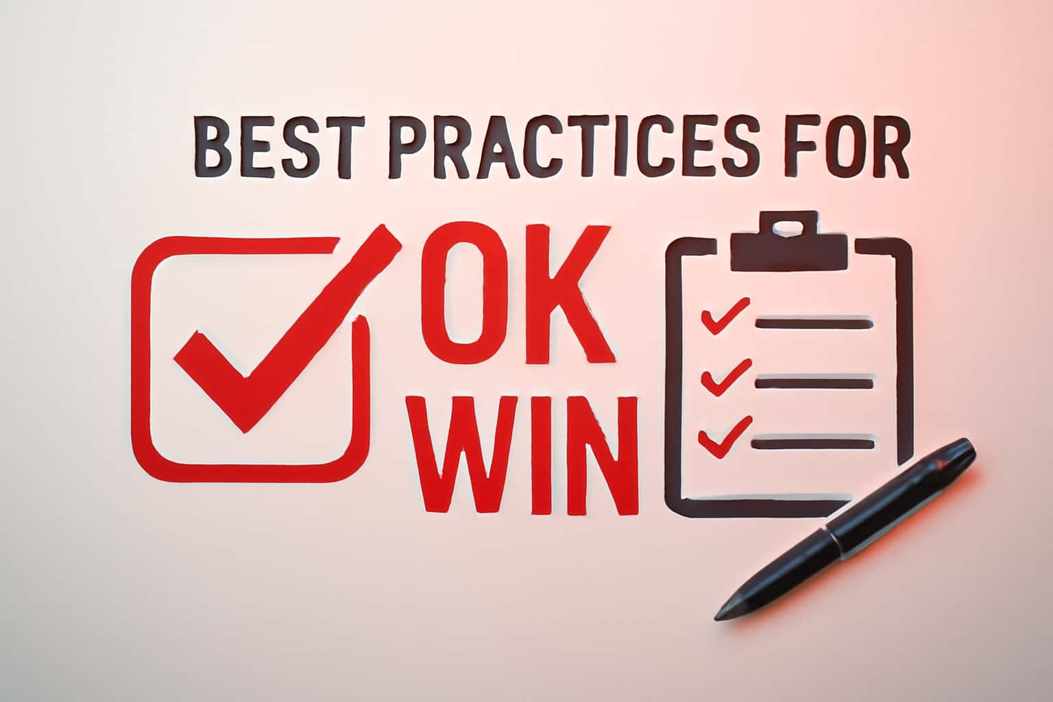 An informative visual representation of best practices for OK Win.
