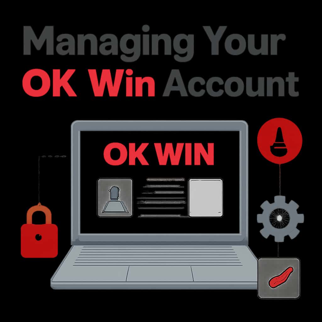 A diagram explaining account management for OK Win.