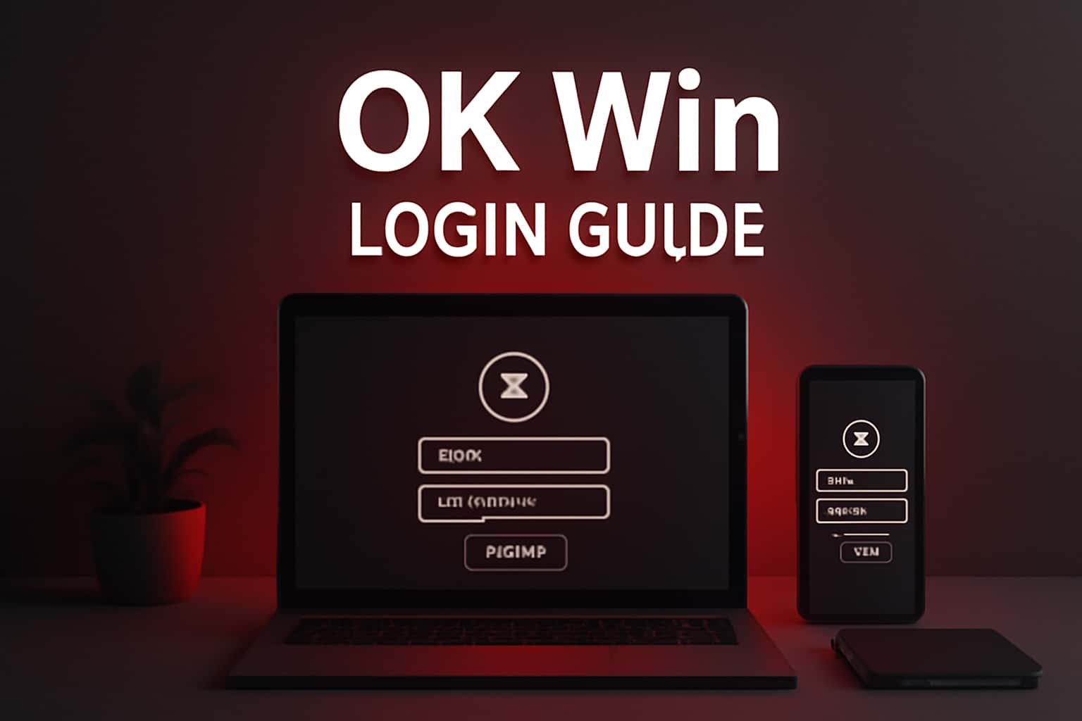 Informational graphic representing the OK Win Login process.