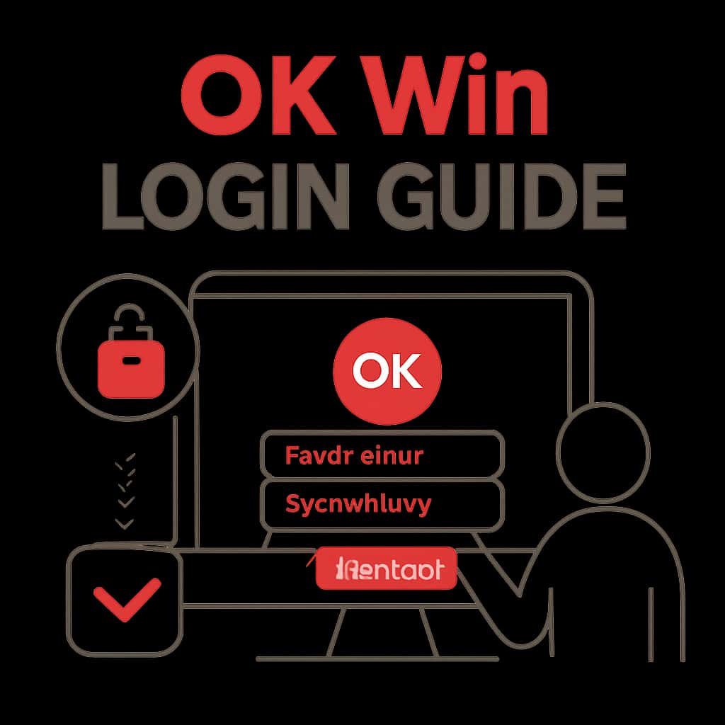 Flowchart illustrating the steps involved in logging into OK Win.