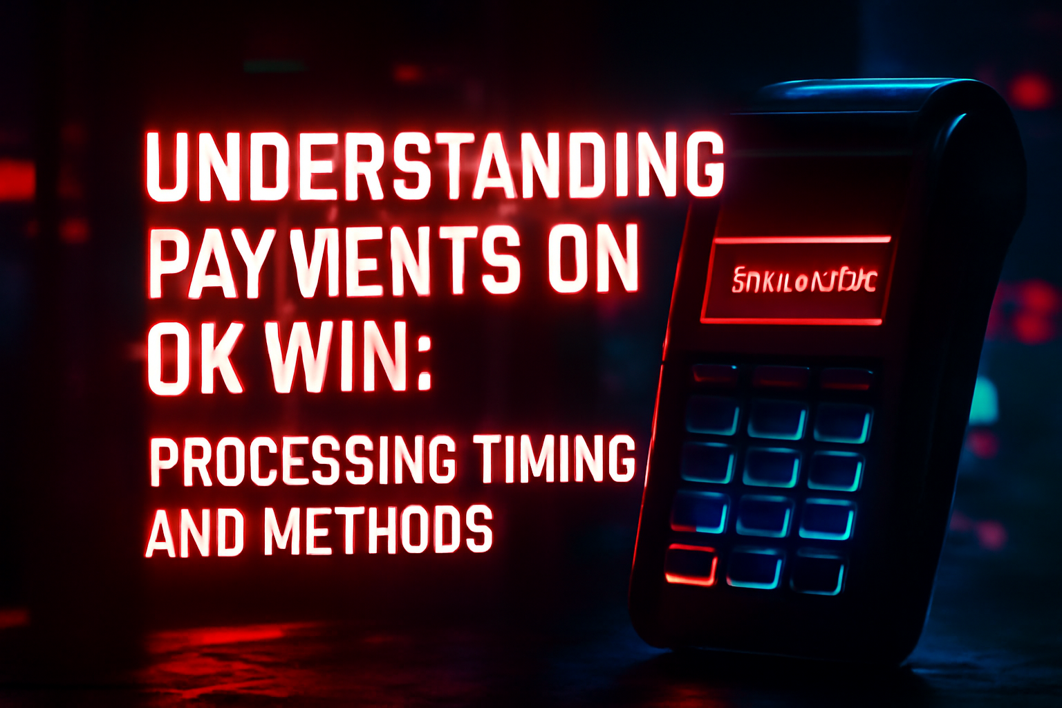 A digital illustration showcasing the management of an OK Win account.