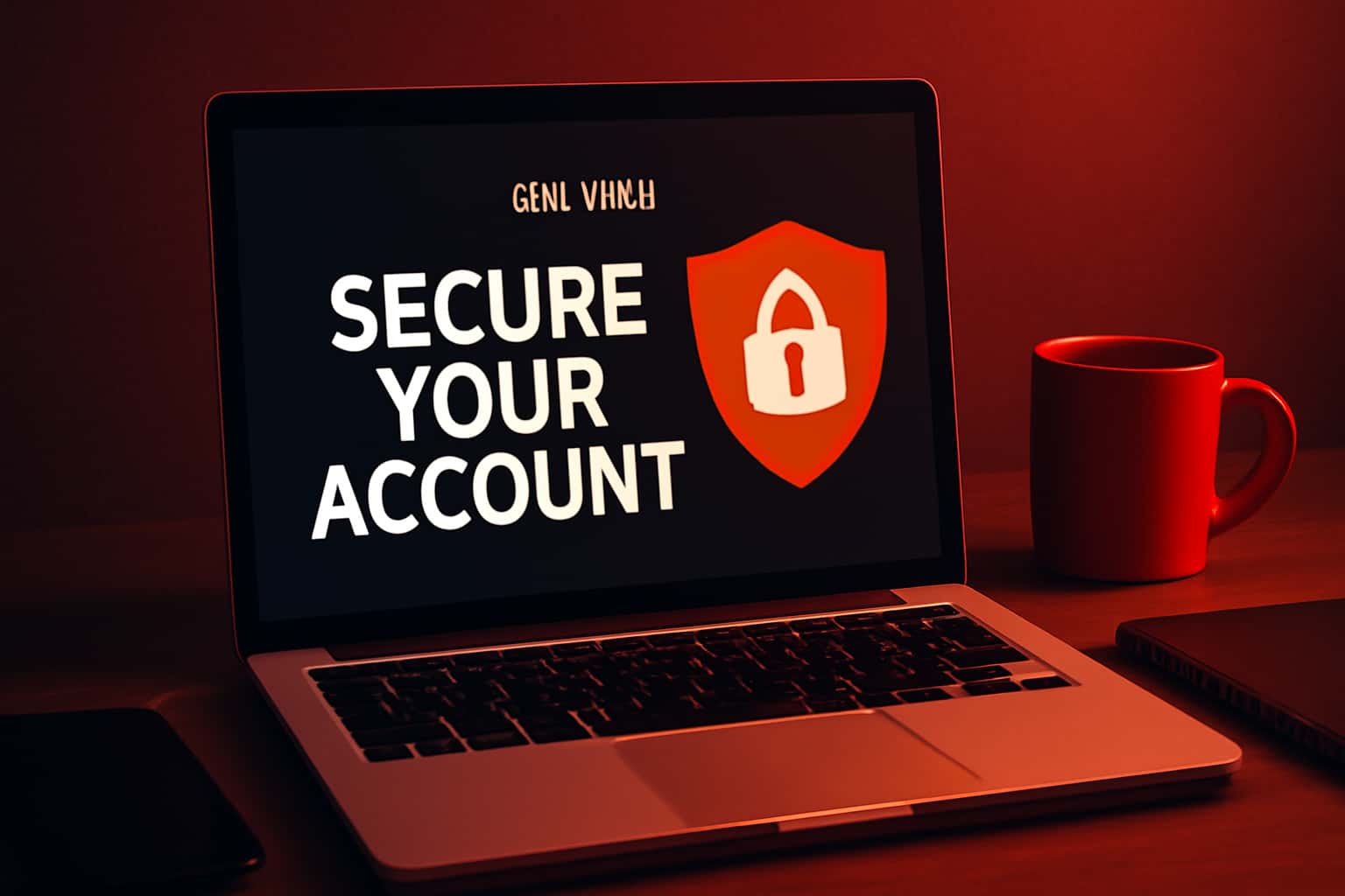 A visually appealing representation of securing an OK Win account with emphasis on security features.