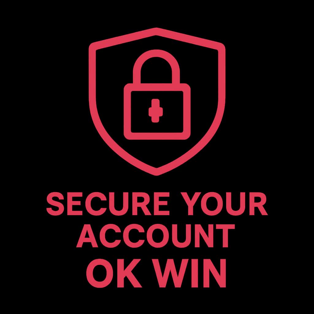 An icon symbolizing account security for OK Win.