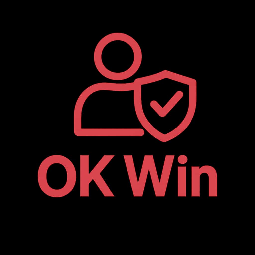 An icon symbolizing OK Win Security with minimalistic design.