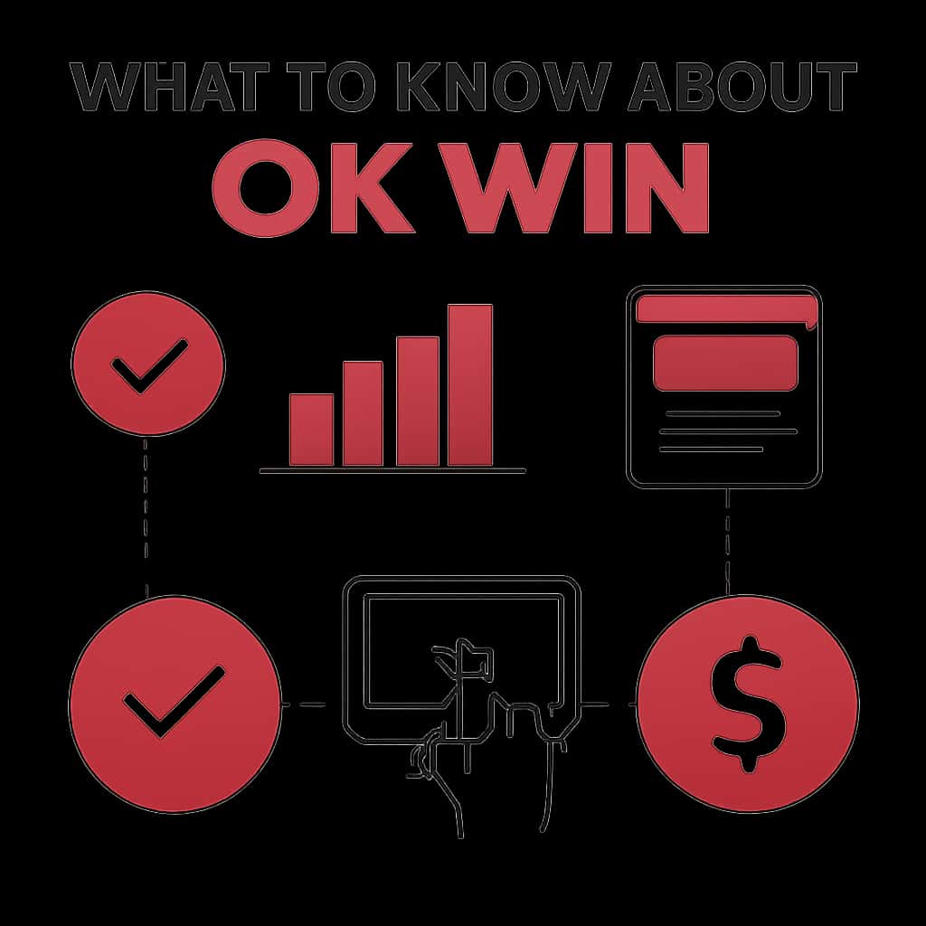An educational diagram illustrating key features of OK Win.